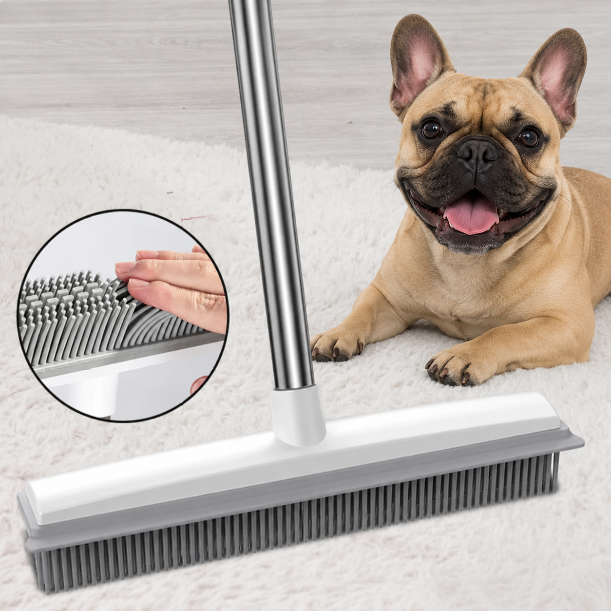 Rubber Pet Hair Broom